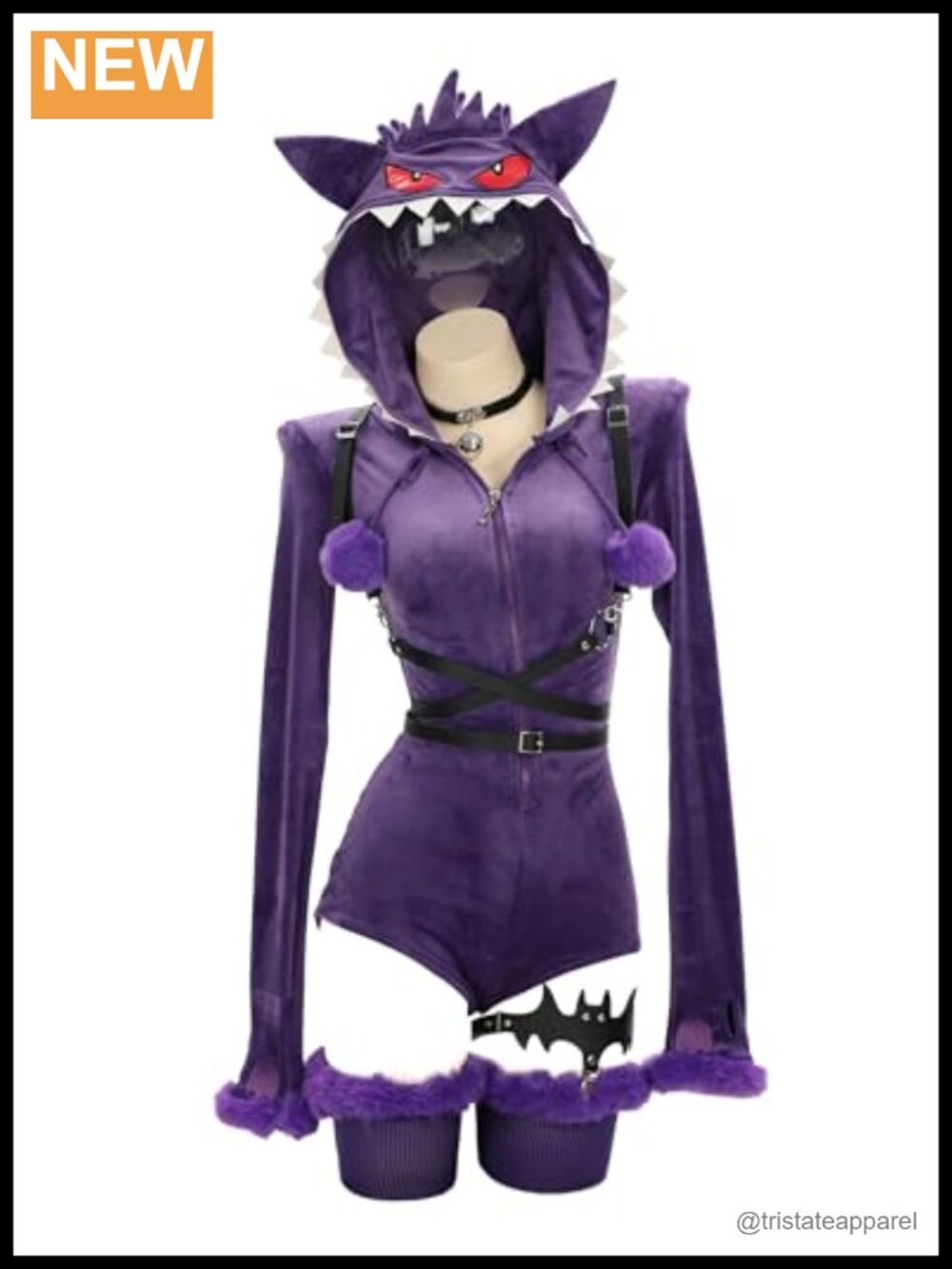 MEOWCOS Women Velvet Onesie Bodysuit Hooded Plush Romper Pajama